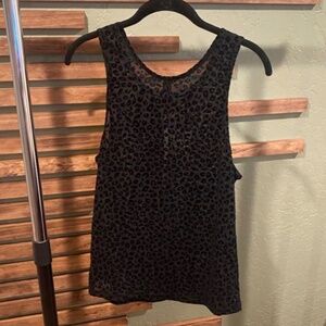 Zyia Black leopard mesh tank